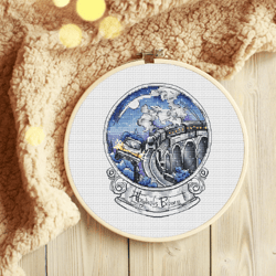 cross stitch pattern wizards castle express, cross stitch school of magic, fairy cross stitch, counted cross stitch, pdf