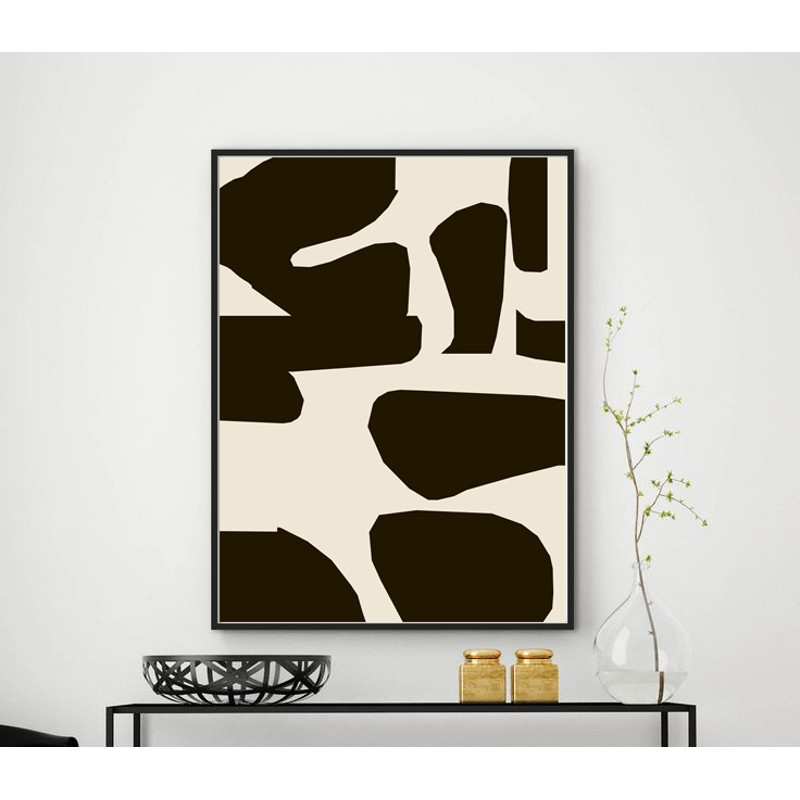 Triptych of 3 black and white posters that you can download