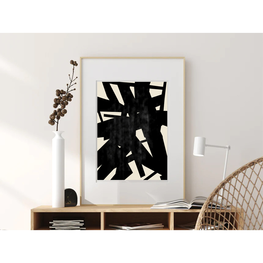 Triptych of 3 black and white posters that you can download