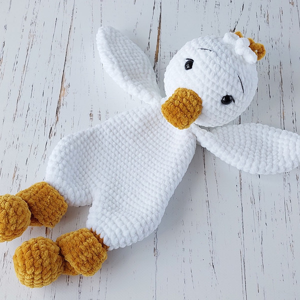 Crochet Duck Lovey Pattern, Baby Lovey Blanket, Crochet Duck | Inspire