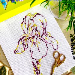 variegated iris cross stitch pattern pdf by crossstitchingforfun instant download. variegated cross stitch chart