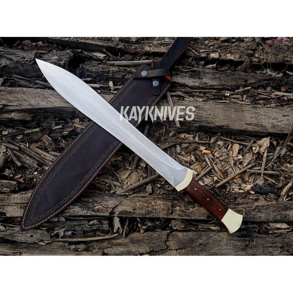 Handmade D2 Steel Historical Weapon Xiphos ancient Greek Spartan Survival sword (1).jpg