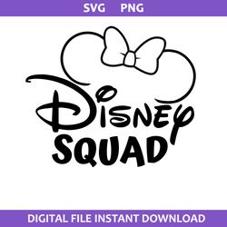 disney squad svg, minnie mouse svg, disney svg, png digital file