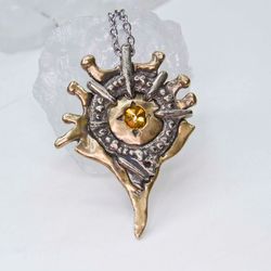 Amulet of Hellfire based on the magic of the world of Diablo / Gamer cosplay / diablo jewelry