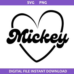 mickey heart svg, mickey mouse svg, disney svg, png digital file