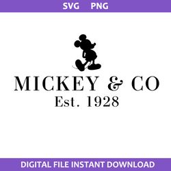 mickey and co est 1928 svg, mickey mouse svg, disney svg, png digital file