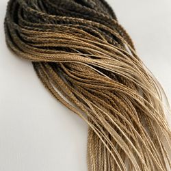 Ombre DE braids, double ended Brown blonde braids