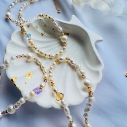 beaded choker, pearl choker, necklace choker, minimalist jewelry, dainty choker, layered choker, gift for her,  choker