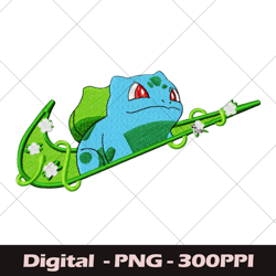 bulbasaur swoosh nike embroidery file png, swoosh nike machine design, nike embroidery png, bulbasaur pokemon nike png