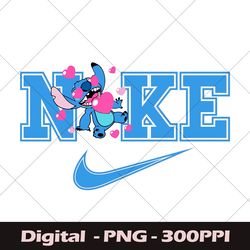 Vintage Stitch Nike Logo PNG, Stitch Nike, Stitch Love Nike PNG, Nike Cute Stitch PNG, Tumbler Mug PNG For Cricut Design