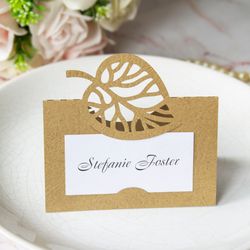 place cards svg, dry leaf wedding escort cart, thanksgiving card, laser cutting (svg,dxf,pdf), silhouette cameo cricut