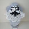 white-bow-brooch-tie