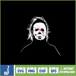 michael myers svg silhouette kit png halloween scary movie horror instant download (10)