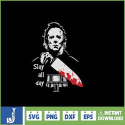 michael myers svg silhouette kit png halloween scary movie horror instant download (15)