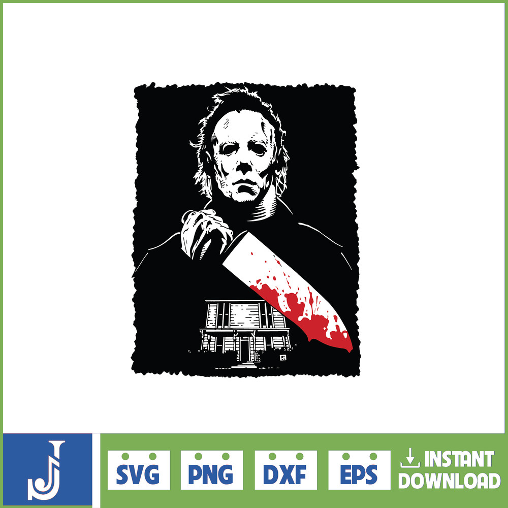 Michael Myers svg silhouette kit png halloween scary movie horror instant download (19).jpg