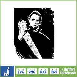 michael myers svg silhouette kit png halloween scary movie horror instant download (21)