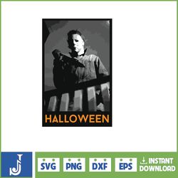 michael myers svg silhouette kit png halloween scary movie horror instant download (25)