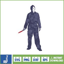 michael myers svg silhouette kit png halloween scary movie horror instant download (7)