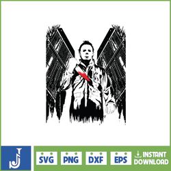michael myers svg silhouette kit png halloween scary movie horror instant download (8)