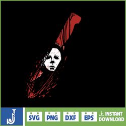 michael myers svg silhouette kit png halloween scary movie horror instant download (9)