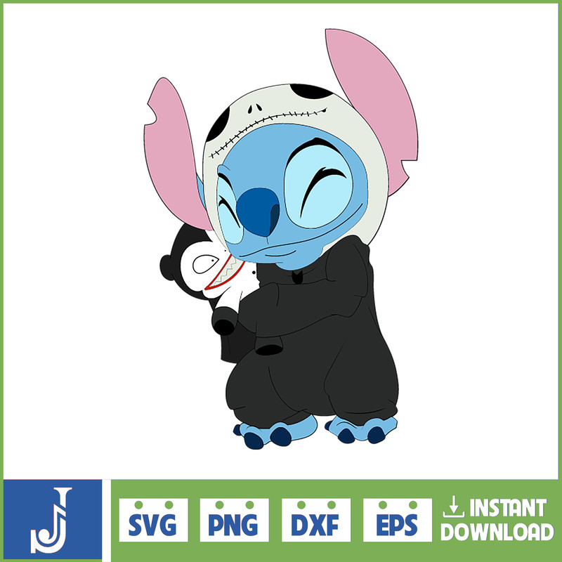 Stitch Halloween SVG Lilo SVG Lilo and Stitch Clipart Lilo and Stitch Silhouette Lilo Clipart Lilo Silhouette Halloween SVG (20).jpg