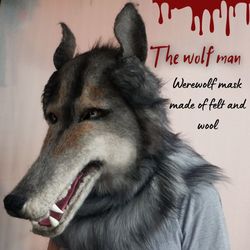Wolf - werewolf, carnival mask, halloween, cosplay, fursuit.