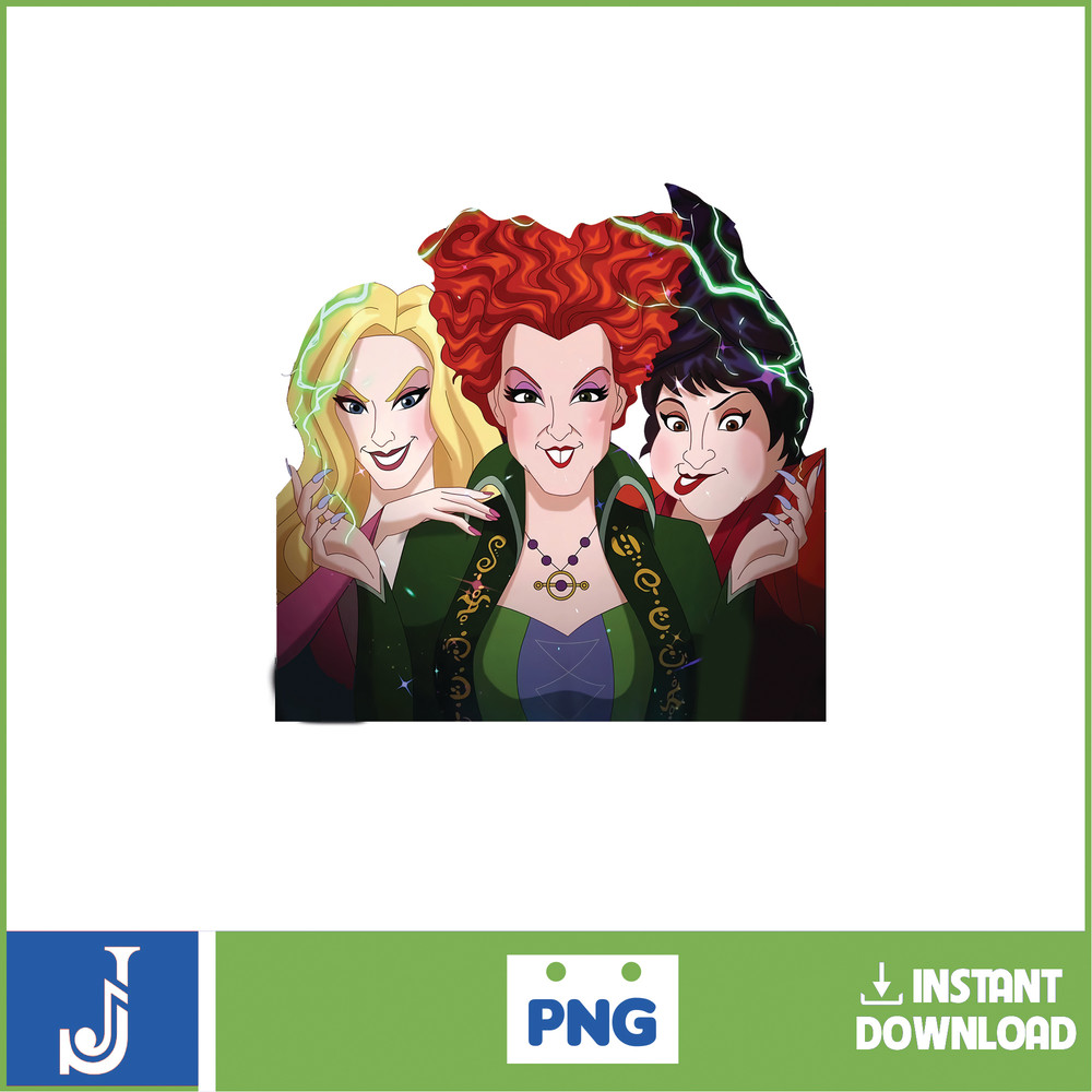 Sanderson Sisters l Halloween l Instant Download l PNG l Tshirt Design l Waterslide Design l Best Seller (11).jpg