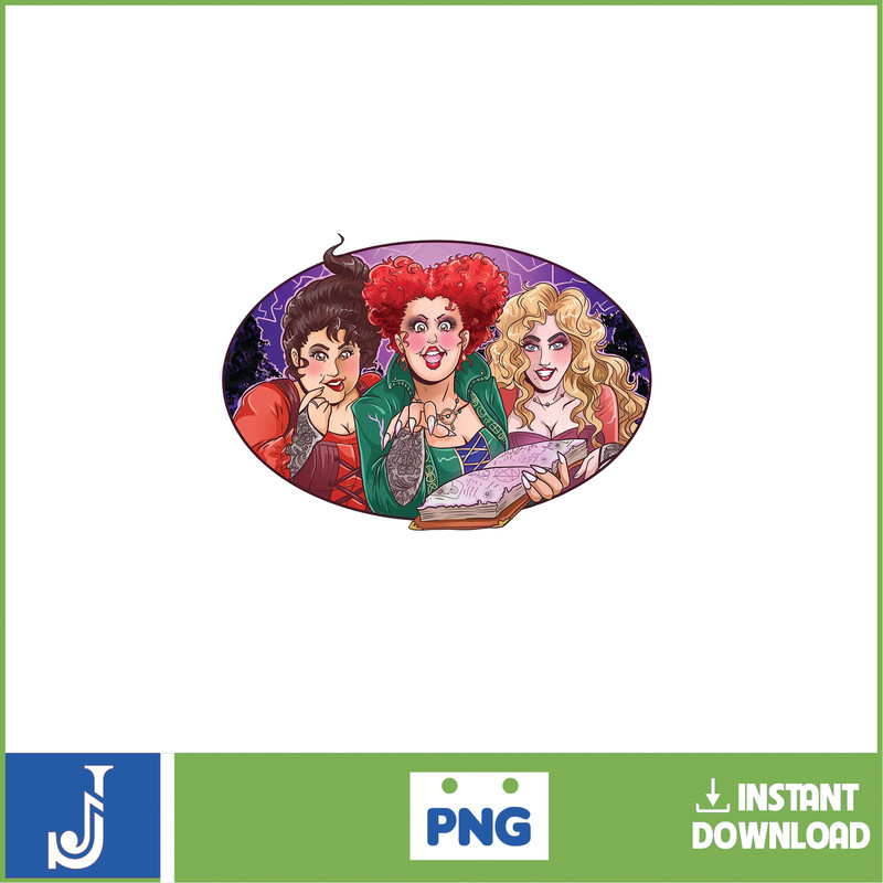 Sanderson Sisters l Halloween l Instant Download l PNG l Tshirt Design l Waterslide Design l Best Seller (12).jpg