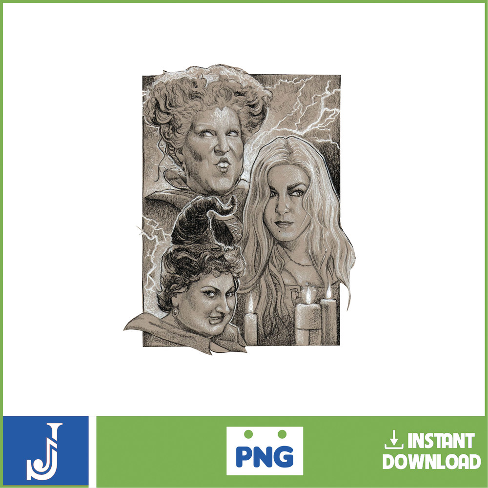 Sanderson Sisters l Halloween l Instant Download l PNG l Tshirt Design l Waterslide Design l Best Seller (16).jpg