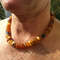 amber Choker necklace Baltic amber necklace men with black hematite.jpg