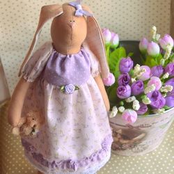 Tilda Bunny In Dress Tilda animals Tilda toy Gift to girlfriend to girl to child Kids Room Decor Handmade Bunny