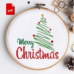 merry christmas cross stitch pattern, lettering cross stitch pattern, christmas ornaments