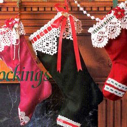 Christmas Stockings Vintage Crochet Pattern 262 PDF