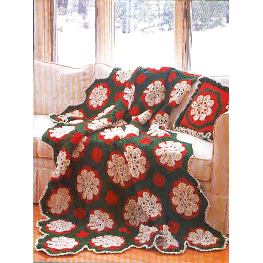 Christmas Snowflakes Afghan Vintage Pattern