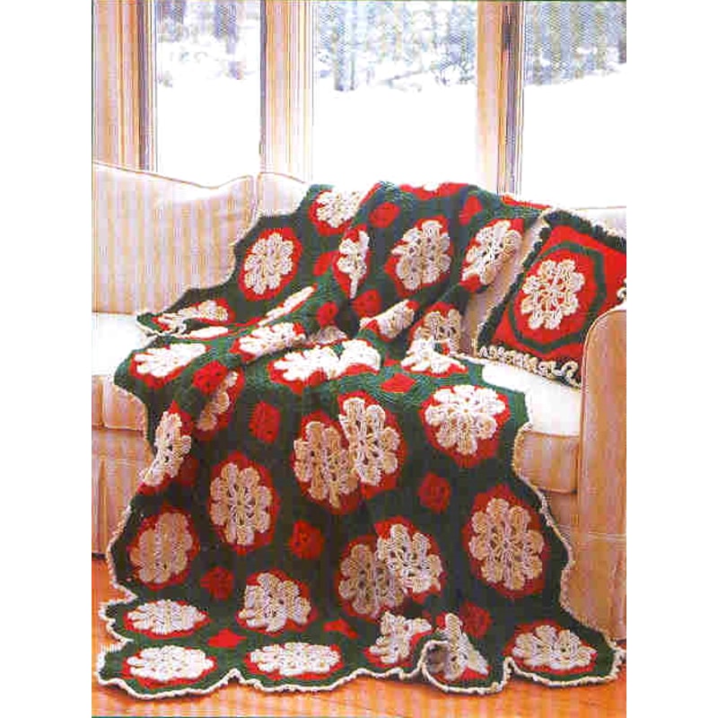 Christmas Snowflakes Afghan Vintage Pattern