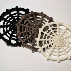 Halloween spider web coaster Crochet pattern Cobweb