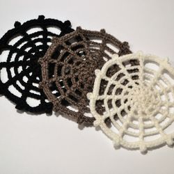 halloween spider web coaster crochet pattern cobweb