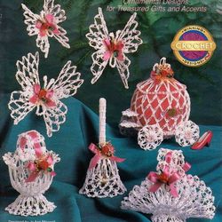 Victorian Memories 1 Christmas Ornaments Vintage Crochet Pattern PDF Christmas Tree Toys Crochet
