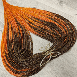 DE Orange Double ended Ombre braids