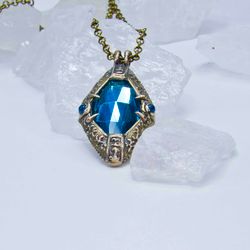 Arnoras UnTrue  Amulet / False Amulet  / double-sided Skyrim pendant / LARP Fantasy Necklace / Handmade amulet /Geek Gif