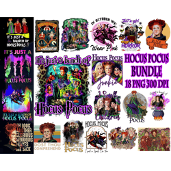 hocus pocus png bundle 18 designs, halloween png, sandeson sisters png, digital download