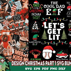 40 christmas part 1 svg bundle, christmas svg, xmas svg, merry christmas svg, santa svg, elf svg, digital download
