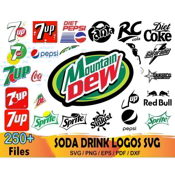 250 Soda Drink Logo Svg, Soft Drink Svg, Soda Label Svg | Inspire Uplift