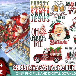 9 files christmas png bundle, santa png, christmas png, xmas png, merry christmas png, christmas clipart