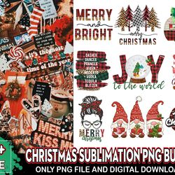 9 files christmas png bundle, christmas png, xmas png, merry christmas png, santa png, christmas clipart, instant
