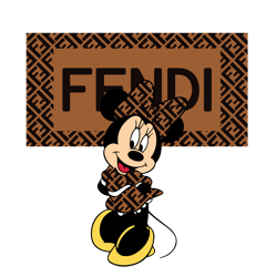 minnie mouse fendi logo svg, minnie fendi fashion svg, disney fendi svg, fendi symbol, fendi logo svg file cut