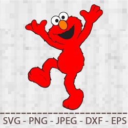 sesame street cookie monster elmo collection svg png jpeg digital cut vector files for silhouette studio cricut design