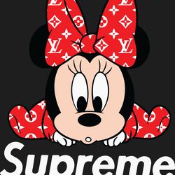 minnie mouse supreme svg, minnie supreme fashion svg, supreme logo svg, fashion logo svg file cut digital download
