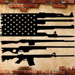 Weapons Sticker, Military, War, Wall Sticker Vinyl Decal Mural Art Decor