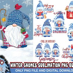winter gnomes sublimation png bundle, christmas gnome png, christmas png, gnome png, xmas png, merry christmas png